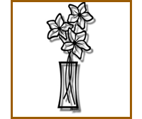 Flowers metal wall art