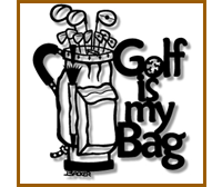 Golf bag metal wall art