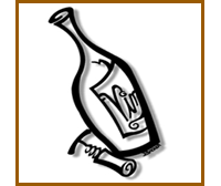 Vino bottle metal wall art
