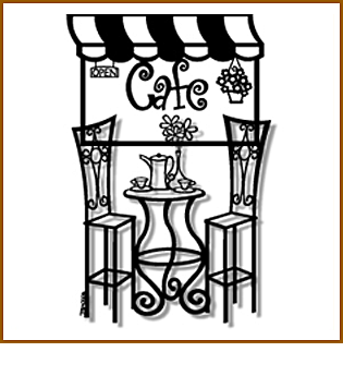 Bistro Scene Metal Art Sculpture