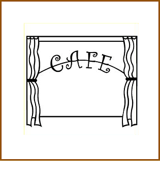 Cafe Window Metal Wall Art