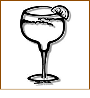 Margarita Glass Metal Wall Art