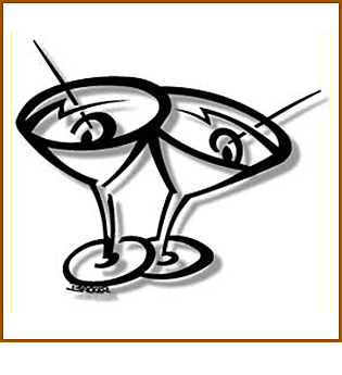 Martini Time Metal Wall Art